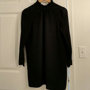 Black high neck shift dress